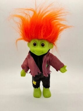1990's Russ Berrie Halloween Frankenstein "Travis" Troll Doll